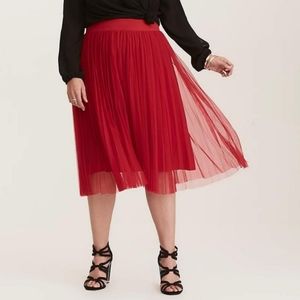 Torrid red tulle skirt